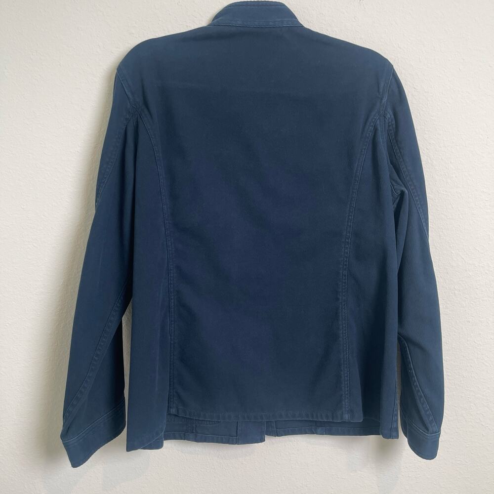 Liz Claiborne Lizwear Jeans Petite Blue Corduroy Utility Jacket 100% Cotton - Picture 2 of 13